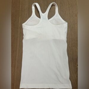 Lululemon Athletica Ebb to Street White Ribbed Tank Top